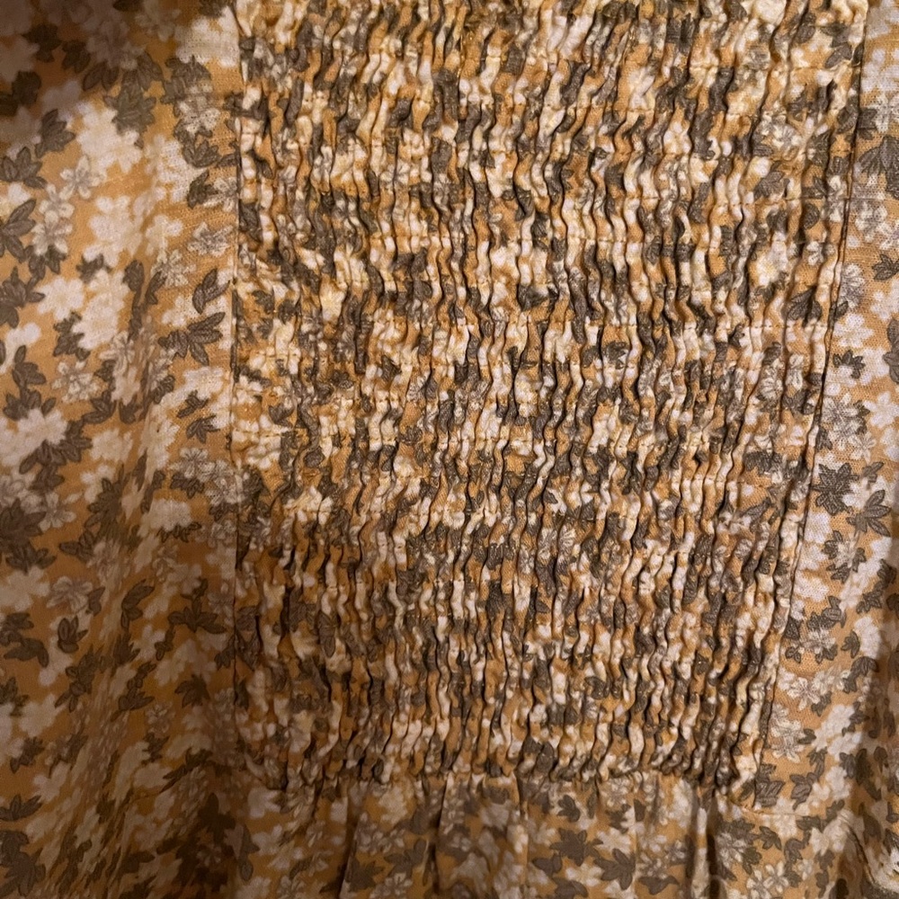 Zara Yellow and Cream Floral Dress - Picture 8 of 11